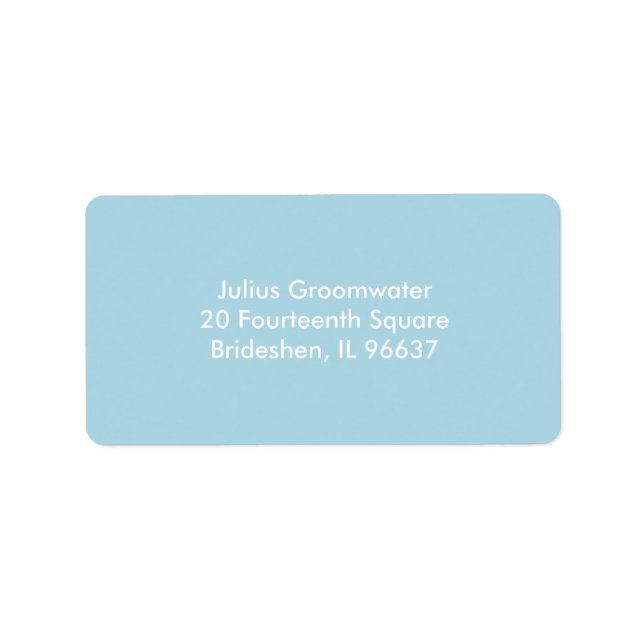 Ljusblå Adressetikett (Framsidan)