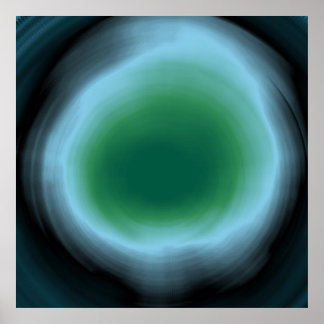 Ljusblå akrylmålning av abstrakten spiral poster