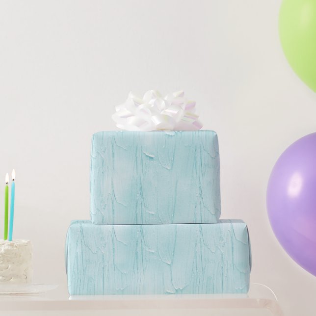 Ljusblå Aqua Frosting Födelsedag Presentpapper (Festgåvor)