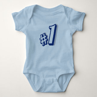 Ljusblå babybodys för första födelsedagen #1) t shirt