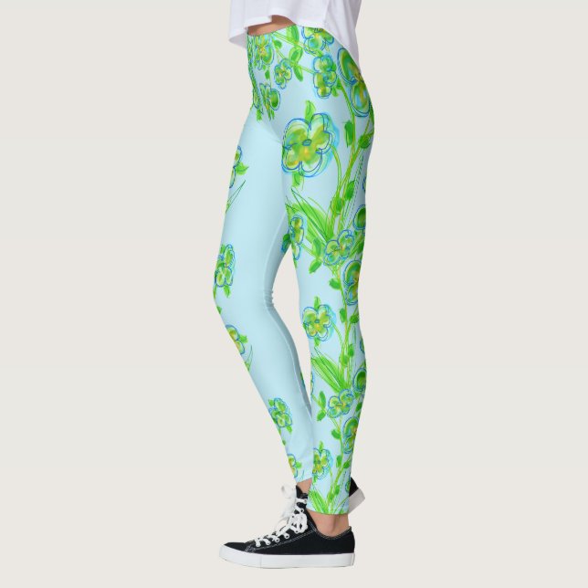 Ljusblå baljväxter av Himmel Leggings (Vänster)