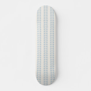 Ljusblå bladrand mini skateboard bräda 18,5 cm