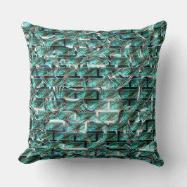 Ljusblå, bubblor i rutnät eller murvägg, effekt kudde