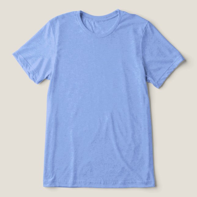 Ljusblå Enkel Tom Inget på Framsidan T Shirt (Design Framsida)