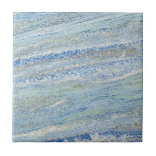 Ljusblå faux Calcite Stone Ceramic Fält Tile Kakelplatta