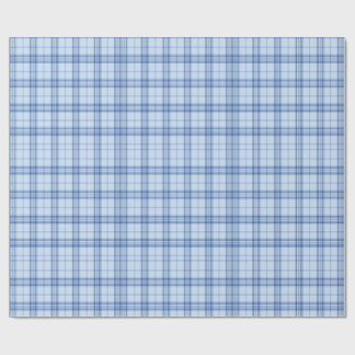 Ljusblå fönsterrutig rutmönster presentpapper