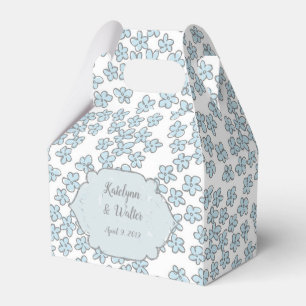 Ljusblå Förgätmigejdoodle Bröllop Presentaskar