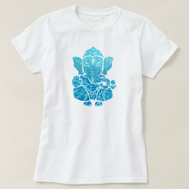 ljusblå Ganesha Tee Shirt (Design framsida)