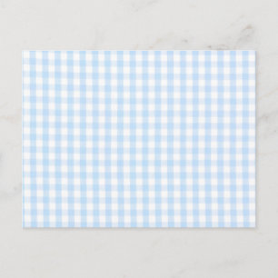 Ljusblå gingham mönster vykort