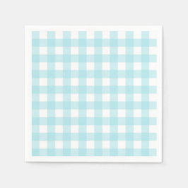 Ljusblå Gingham Pappersservett