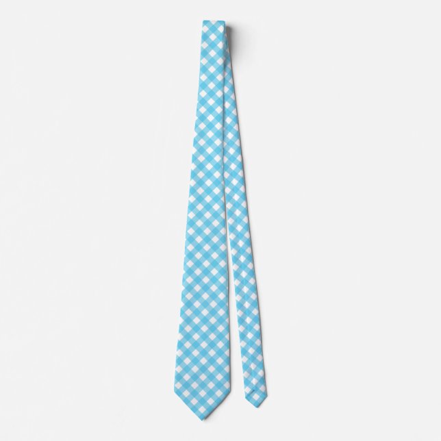 Ljusblå gingham slips (Framsida)