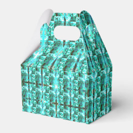 Ljusblå glanskhet, fyrkanter eller bild inuti stöd presentaskar