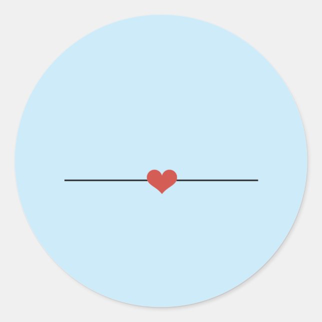 Ljusblå gör din egen klassiska rund etikett (Framsida)