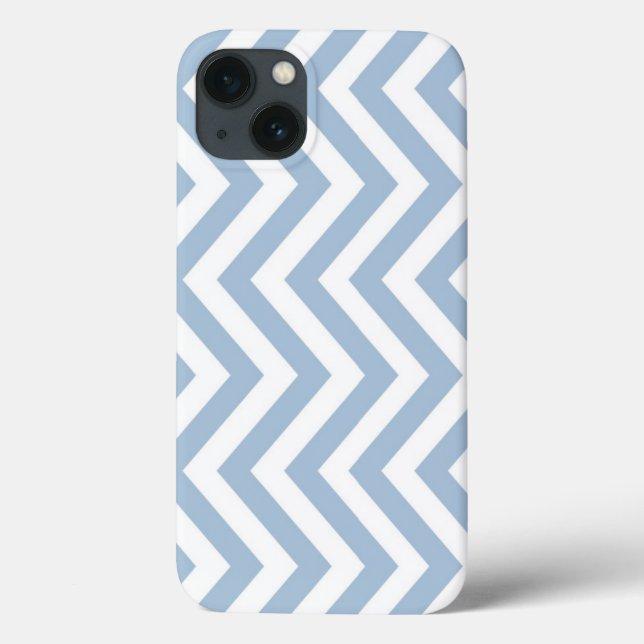 Ljusblå Grunge Texturerad Chevron (Baksida)