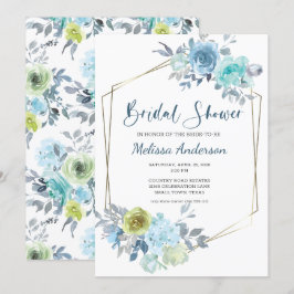 Ljusblå Gul Grön Blommig Bröllopsfest