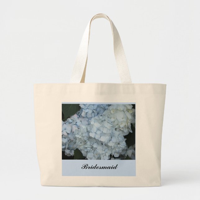 Ljusblå Hydrangeas - Brudtärna Jumbo Tygkasse (Framsidan)
