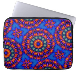 Ljusblå kalejdoskop laptop fodral