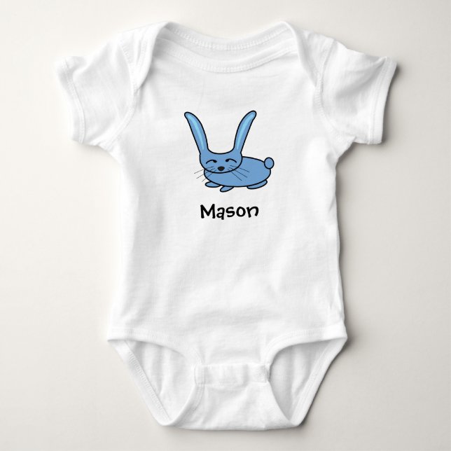 Ljusblå kanin t shirt (Framsida)