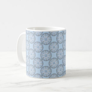 Ljusblå keramisk snöre kaffemugg