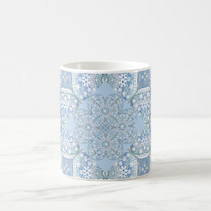 Ljusblå keramisk snöre kaffemugg
