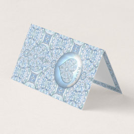 Ljusblå keramisk snöre kort