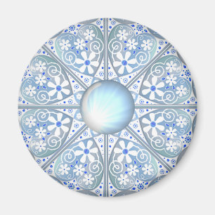 Ljusblå keramisk snöre magnet