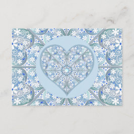 Ljusblå keramisk snöre tilläggskort