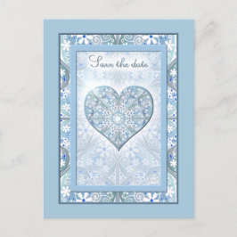 Ljusblå keramisk snöre vykort