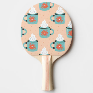 Ljusblå Kopp utan sjölöst Mönster. Pingisracket