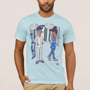 Ljusblå kundtjänst t shirt