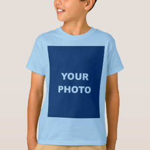 Ljusblå Lägg Till Din Bild Foto Bild Logotyp T Shirt