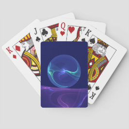 Ljusblå lila dröm abstrakt fraktal konst casinokort