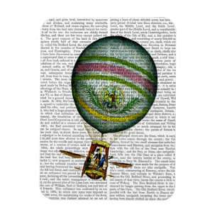 Ljusblå Luftballong Magnet