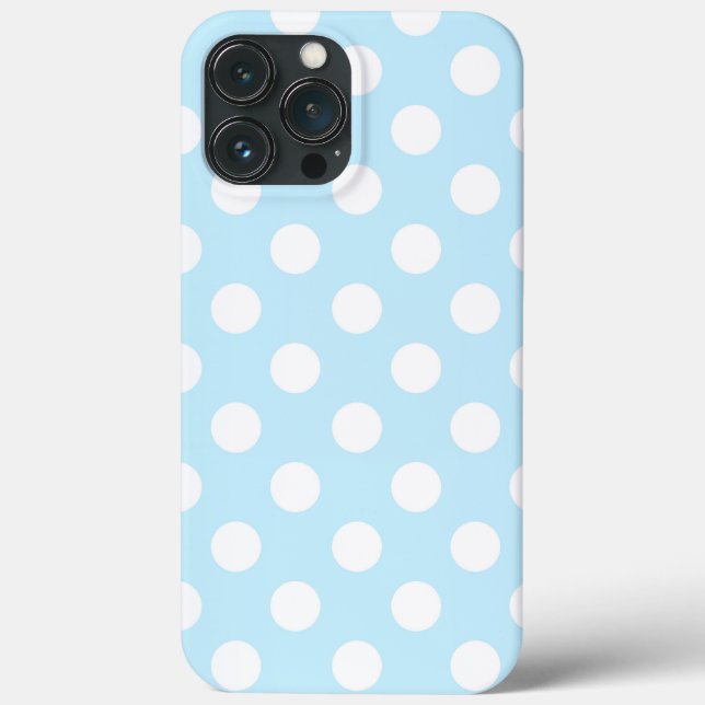 Ljusblå med stor Snyggt Polka dots (Baksida)
