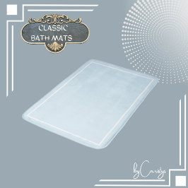 Ljusblå med vit Gräns Badrumsmatta