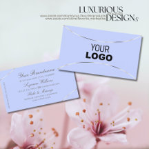 Ljusblå med vit Guld-dekan och Logotyp-Elegant