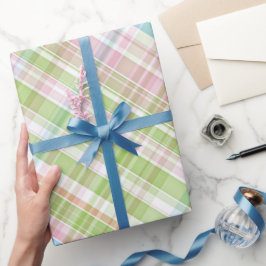 Ljusblå mjuk Grönt  Rosa Play Art Mönster Presentpapper