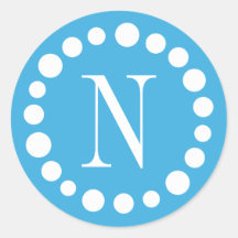 Ljusblå monogramstift