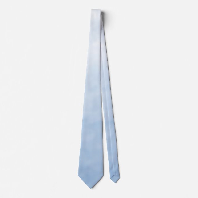 Ljusblå monokromatisk Ombre Bröllop Neck Tie Slips (Framsida)