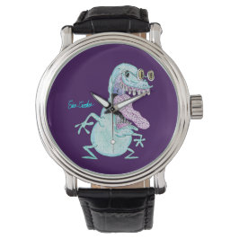ljusblå monster alien tecknad film armbandsur