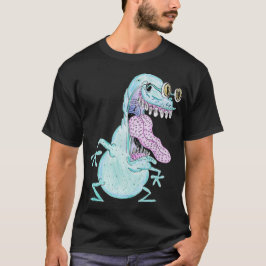 ljusblå monster alien tecknad film t shirt