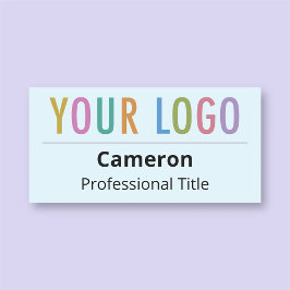 Ljusblå Namn bricka-stift med Logotypens Professio Namnbricka