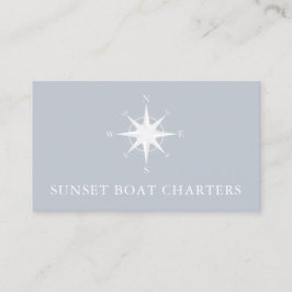 Ljusblå Nautisk kompass Visitkort