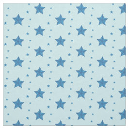 Ljusblå nautisk stjärna bomullstyg per yard tyg