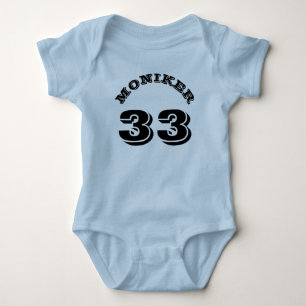 Ljusblå och svart Baby Sports Jersey Design Tröja