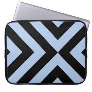Ljusblå och svarta tuvroner laptop sleeve