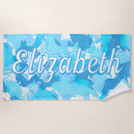 Ljusblå och vit Abstrakt Lägg till Namn