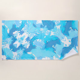 Ljusblå och vit Abstrakt penseldrag