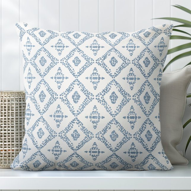 Ljusblå och vit dekorativ Dekorativ kudde (Skapare uppladdad)