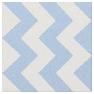 Ljusblå och vit zag Geometric Fabric Tyg